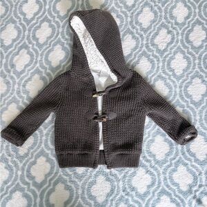 Koala Kids Cozy Brown Knit Hooded Jacket Size 6 Months